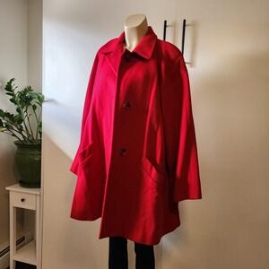 Women's 16 Red 100% Wool Coat by Westbound exclusively for Dillards Coat